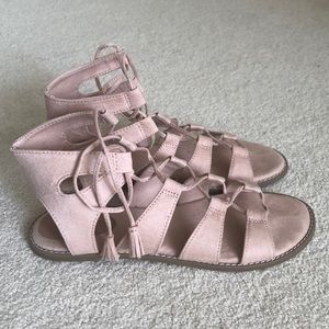 Light pink gladiator sandals